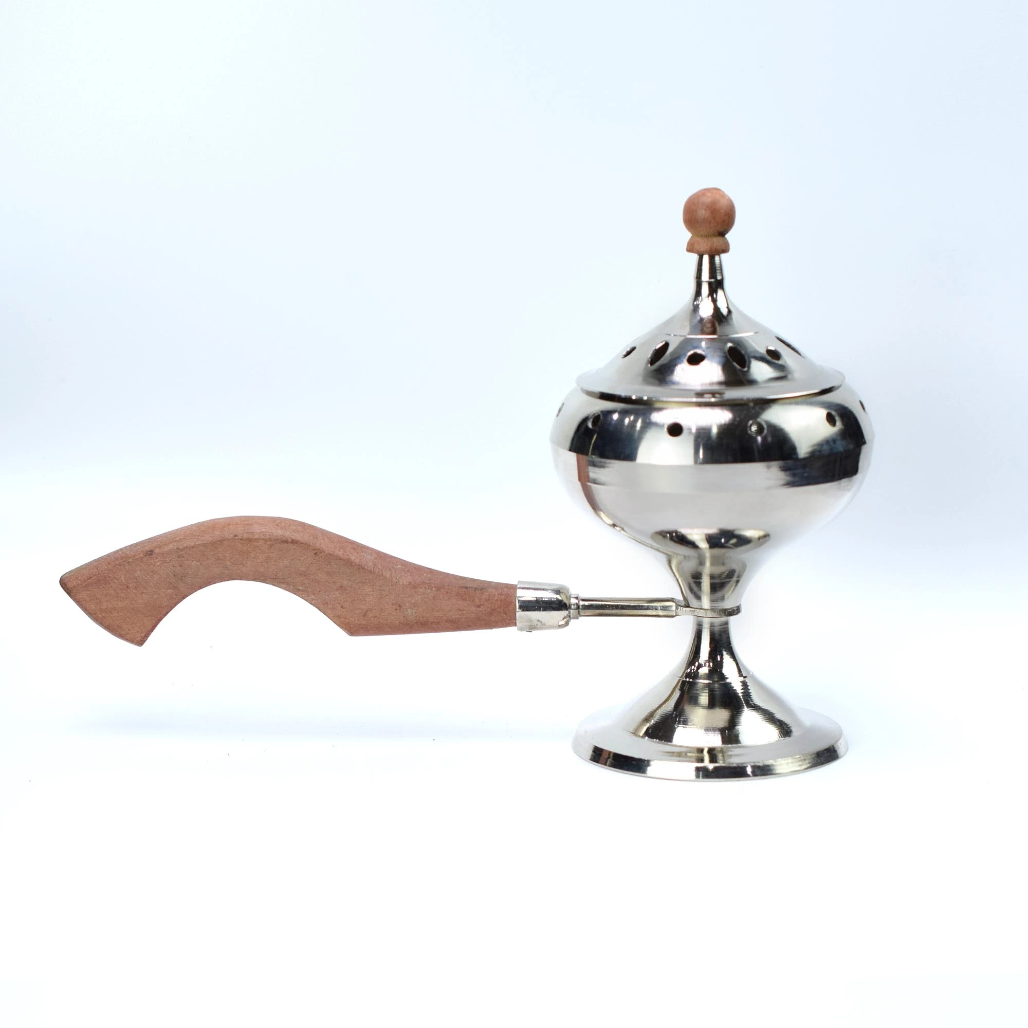 Metal Burner – Silver Color with Handle - Image 2