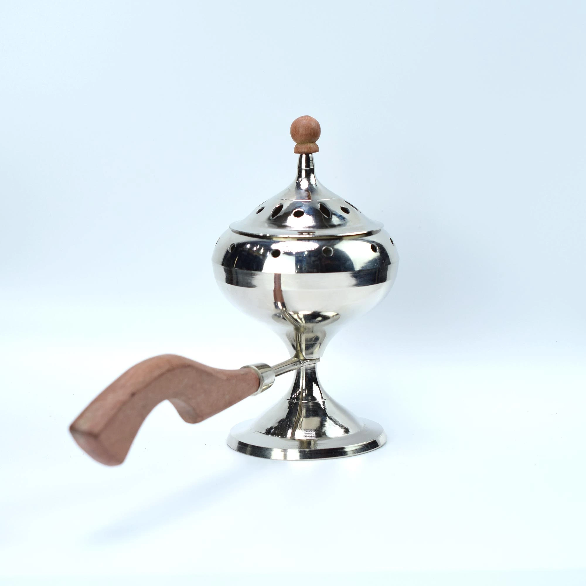 Metal Burner – Silver Color with Handle - Image 3